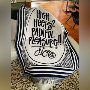 DIOR X Shawn Stussy Blue Throw Blanket